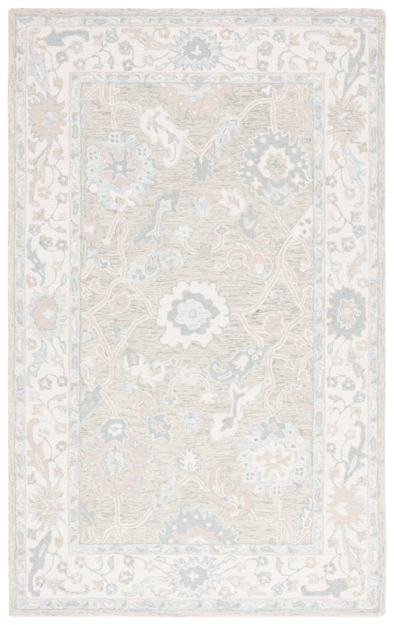 Safavieh Ebony Ebn136G Light Grey/Ivory Rug - Safavieh - ebn136g - 3