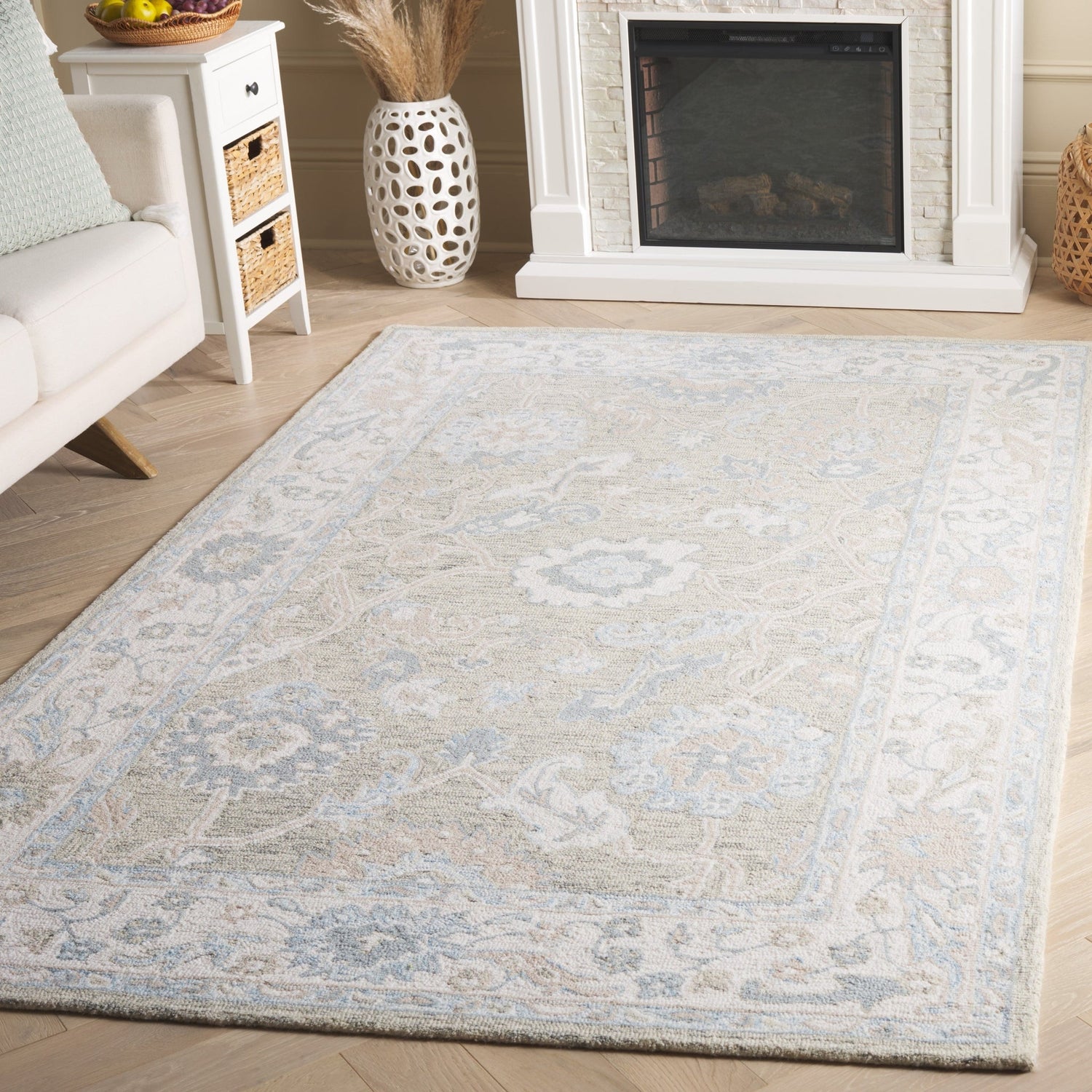 Safavieh Ebony Ebn136G Light Grey/Ivory Rug - Safavieh - ebn136g - 3