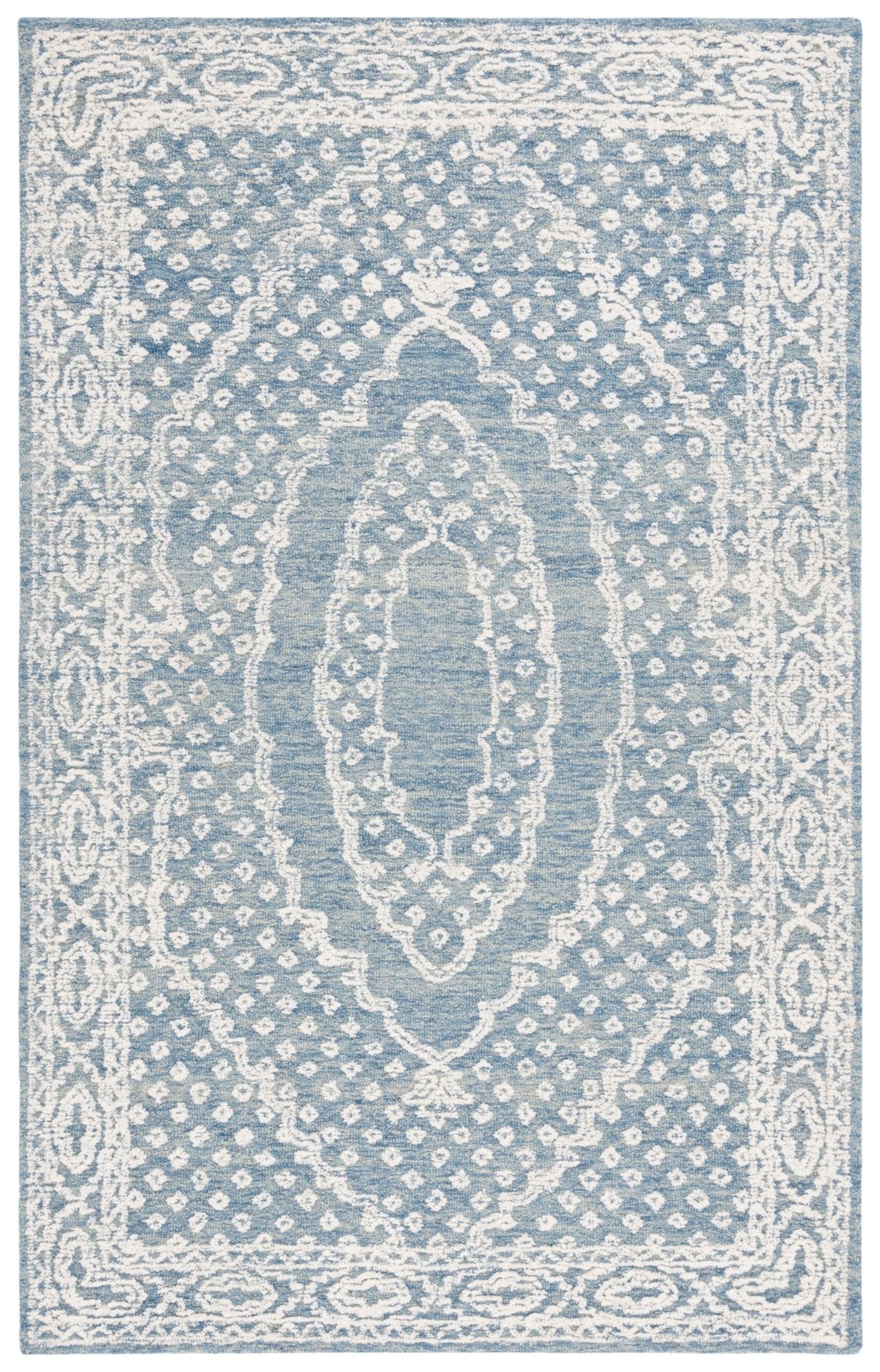 Safavieh Ebony Ebn306N Ivory/Navy Rug - Safavieh - ebn306n - 3