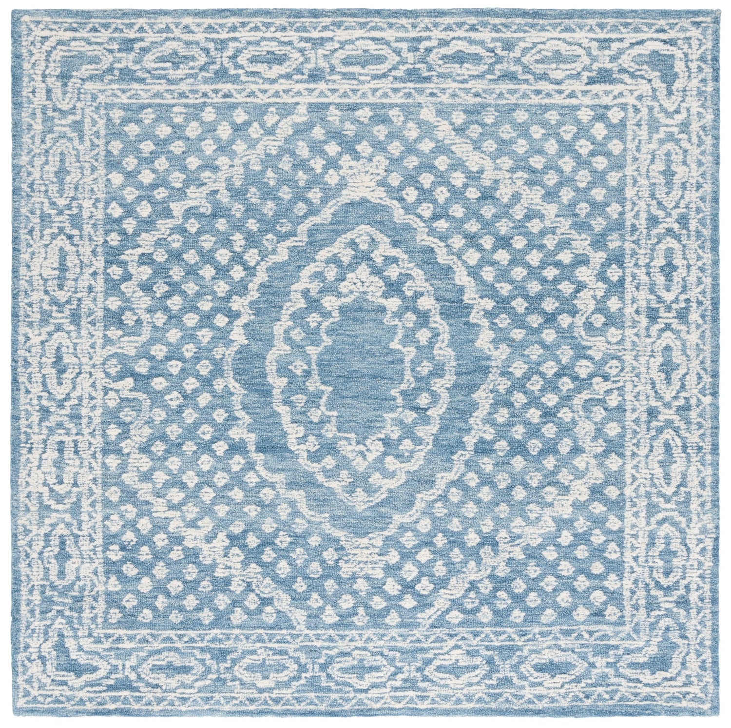 Safavieh Ebony Ebn306N Ivory/Navy Rug - Safavieh - ebn306n - 6r