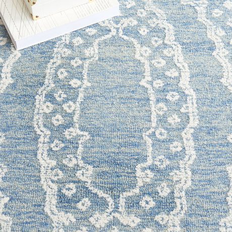 Safavieh Ebony Ebn306N Ivory/Navy Rug - Safavieh - ebn306n - 6r