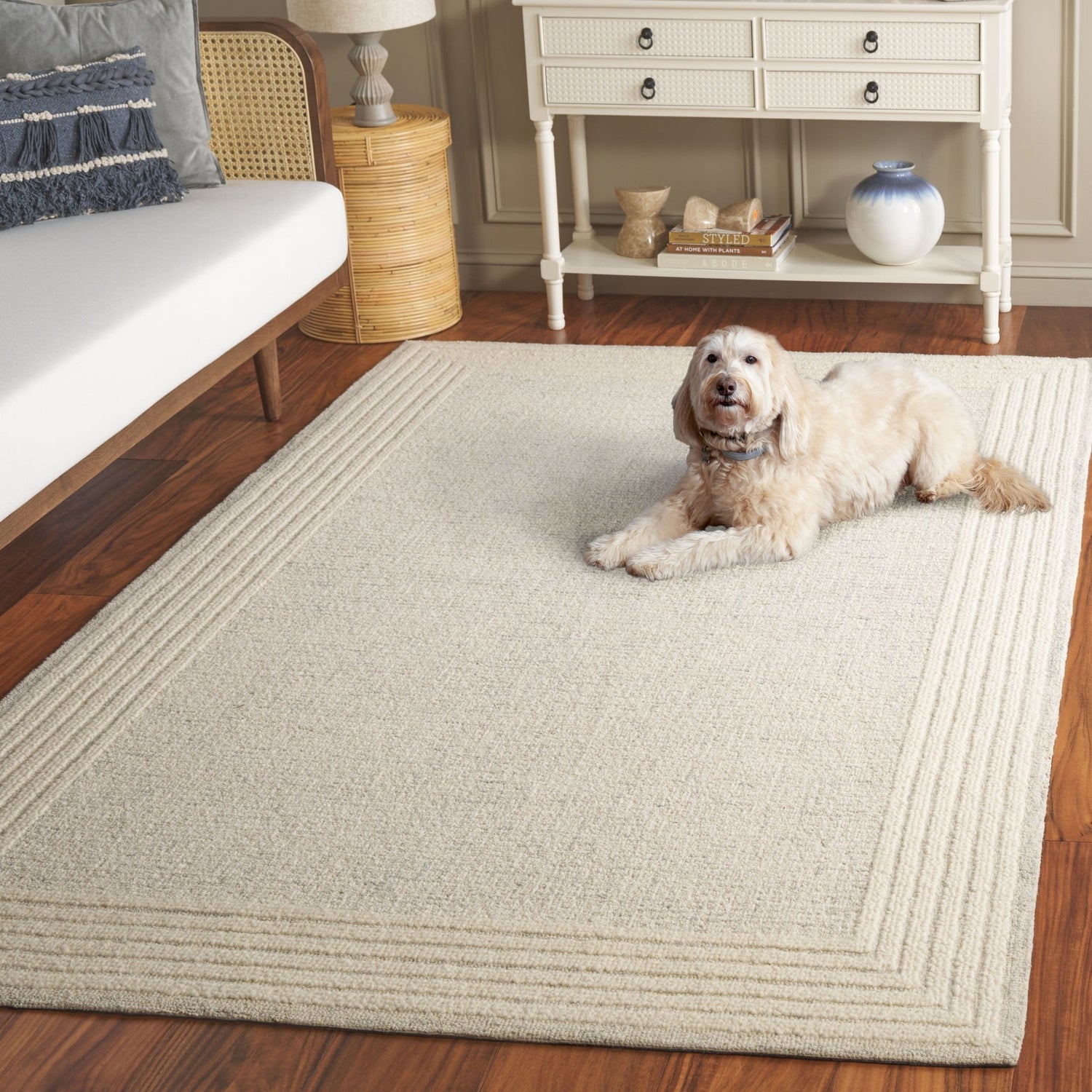 Safavieh Ebony Ebn425F Grey/Ivory Rug - Safavieh - ebn425f - 4