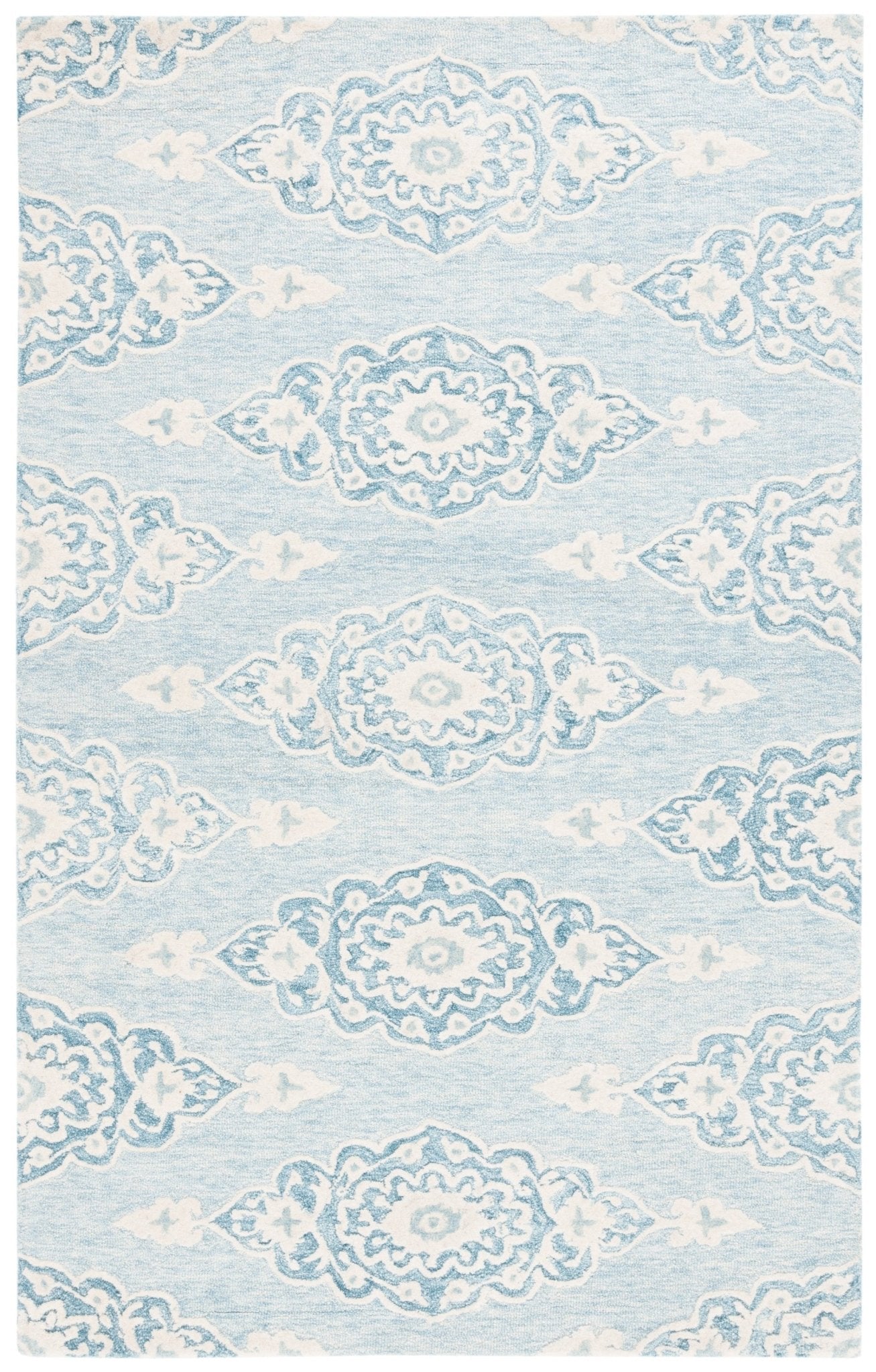Safavieh Ebony Ebn655M Ivory/Light Blue Rug - Safavieh - ebn655m - 3