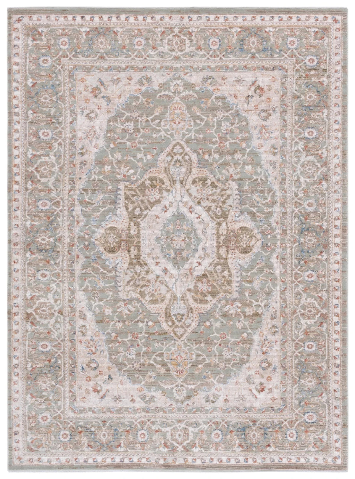 Safavieh Ellwood 4'-0" x 6'-0" Rug in Olive / Beige
