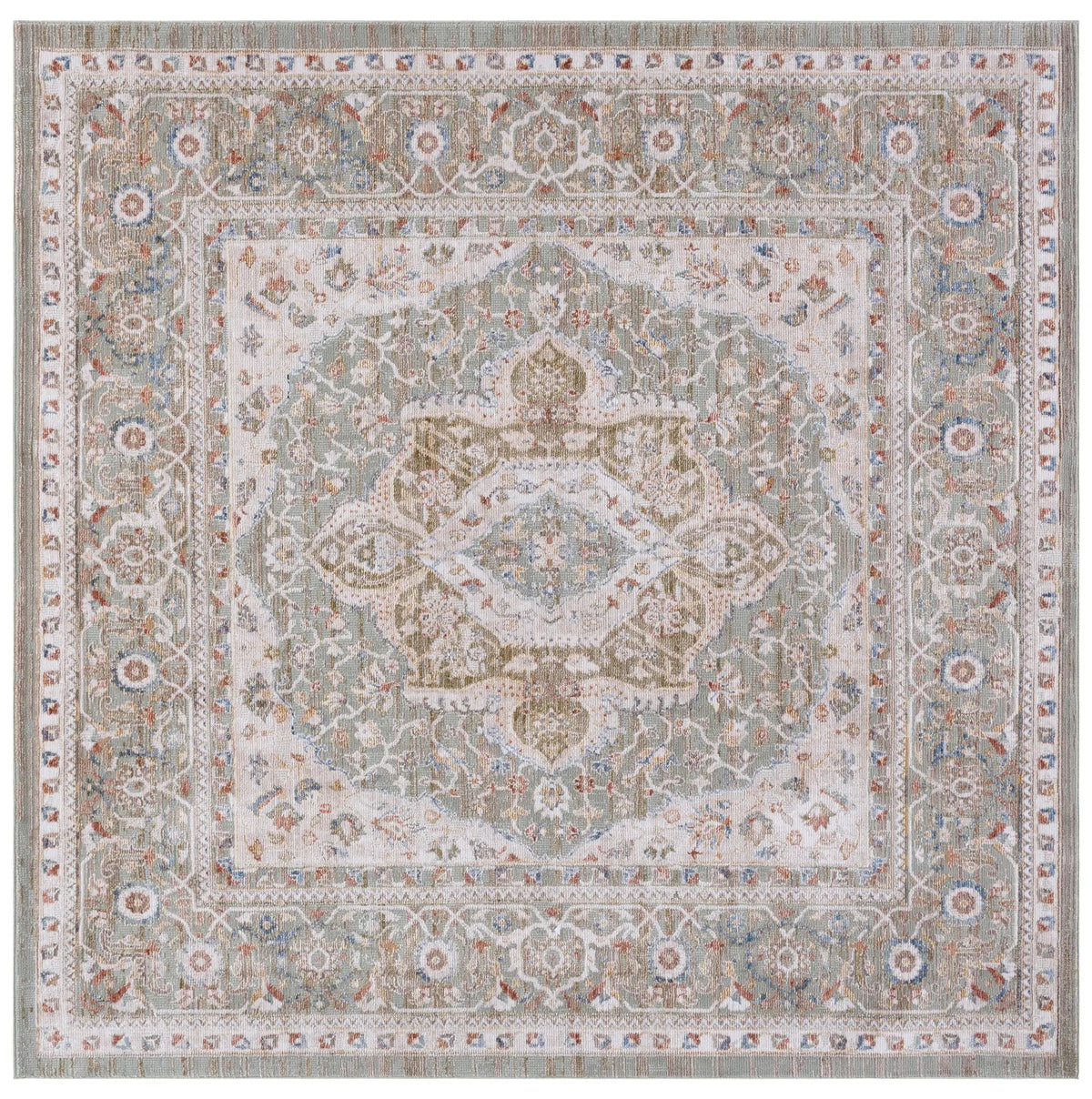 Safavieh Ellwood 6'-5" x 6'-5" Rug in Olive / Beige