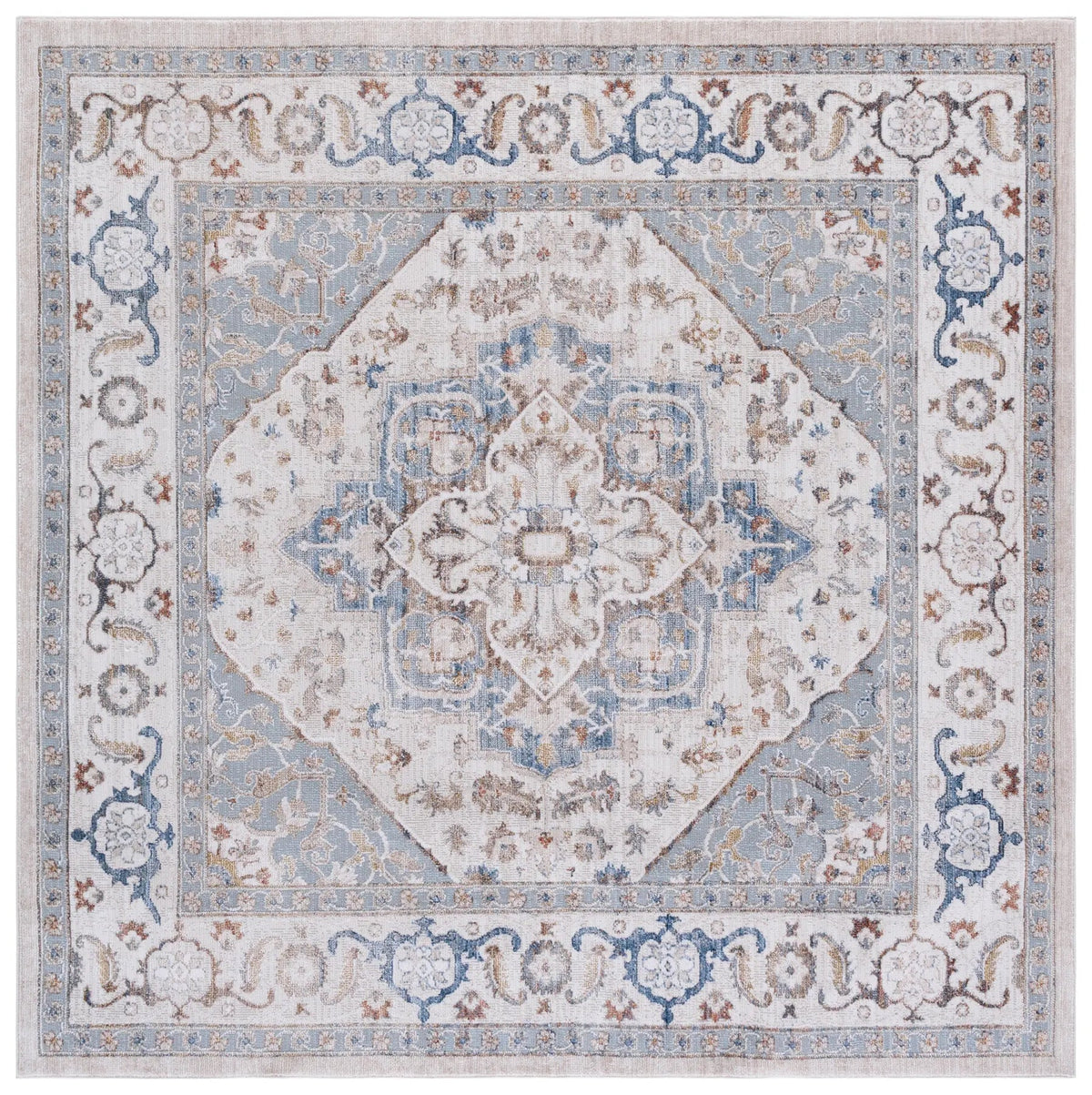 Safavieh Ellwood 6'-5" x 6'-5" Rug in Beige / Blue