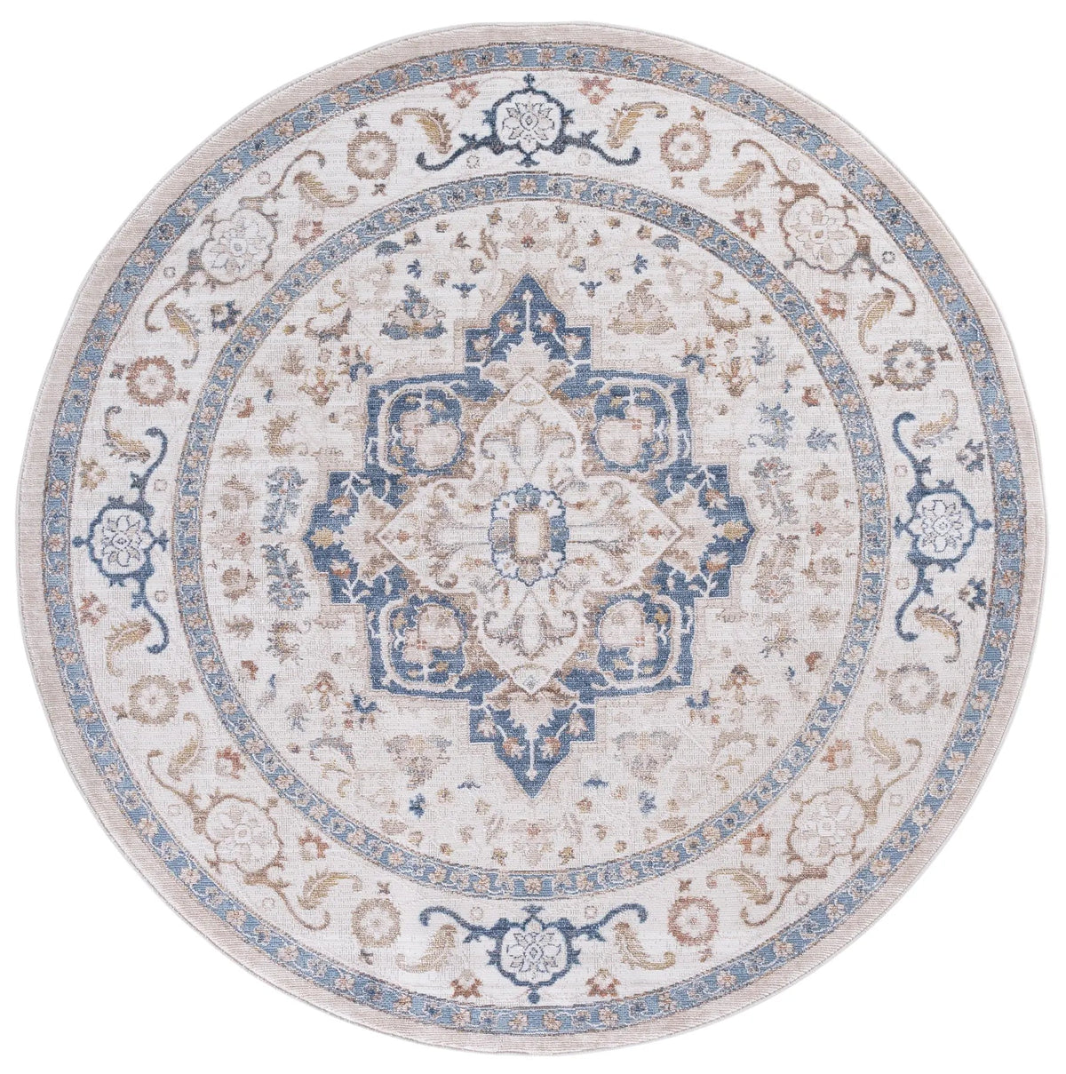 Safavieh Ellwood 6'-5" x 6'-5" Rug in Beige / Navy