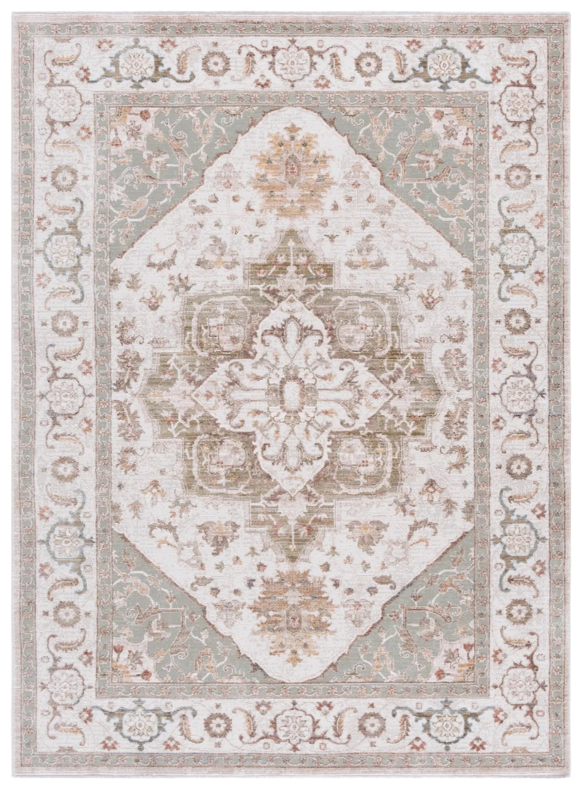Safavieh Ellwood 4'-0" x 6'-0" Rug in Beige / Olive