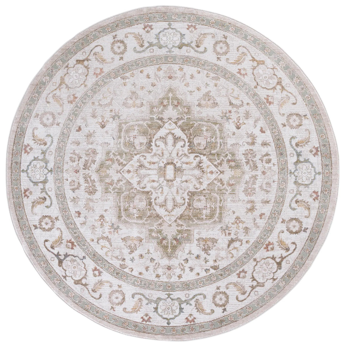 Safavieh Ellwood 6'-5" x 6'-5" Rug in Beige / Olive