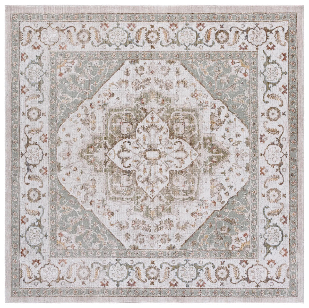 Safavieh Ellwood 6'-5" x 6'-5" Rug in Beige / Olive