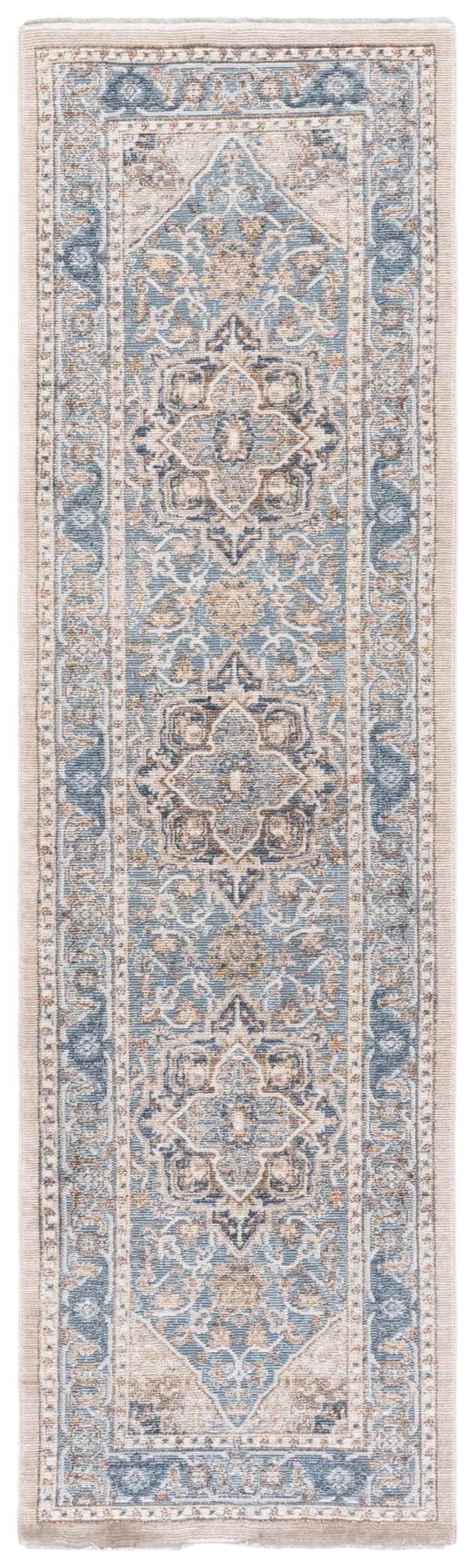 Safavieh Ellwood 2'-3" x 8'-0" Rug in Navy / Beige