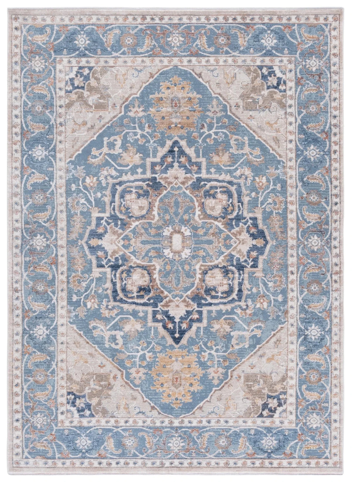 Safavieh Ellwood 4'-0" x 6'-0" Rug in Navy / Beige