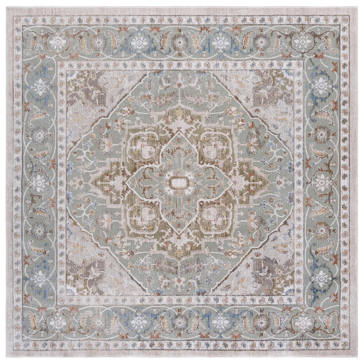 Safavieh Ellwood 6'-5" x 6'-5" Rug in Olive / Beige