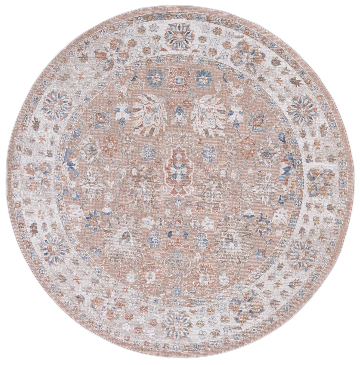 Safavieh Ellwood 6'-5" x 6'-5" Rug in Salmon / Beige