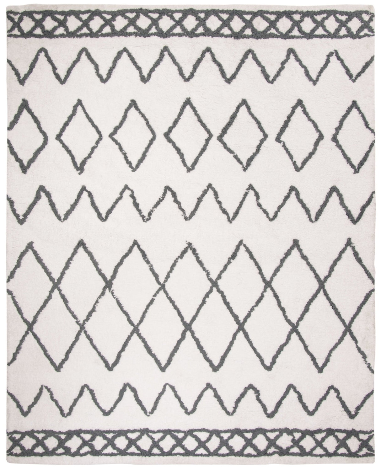 Safavieh Equinox Shag Eqs711A Cream/Grey Rugs - Safavieh - eqs711a - 3