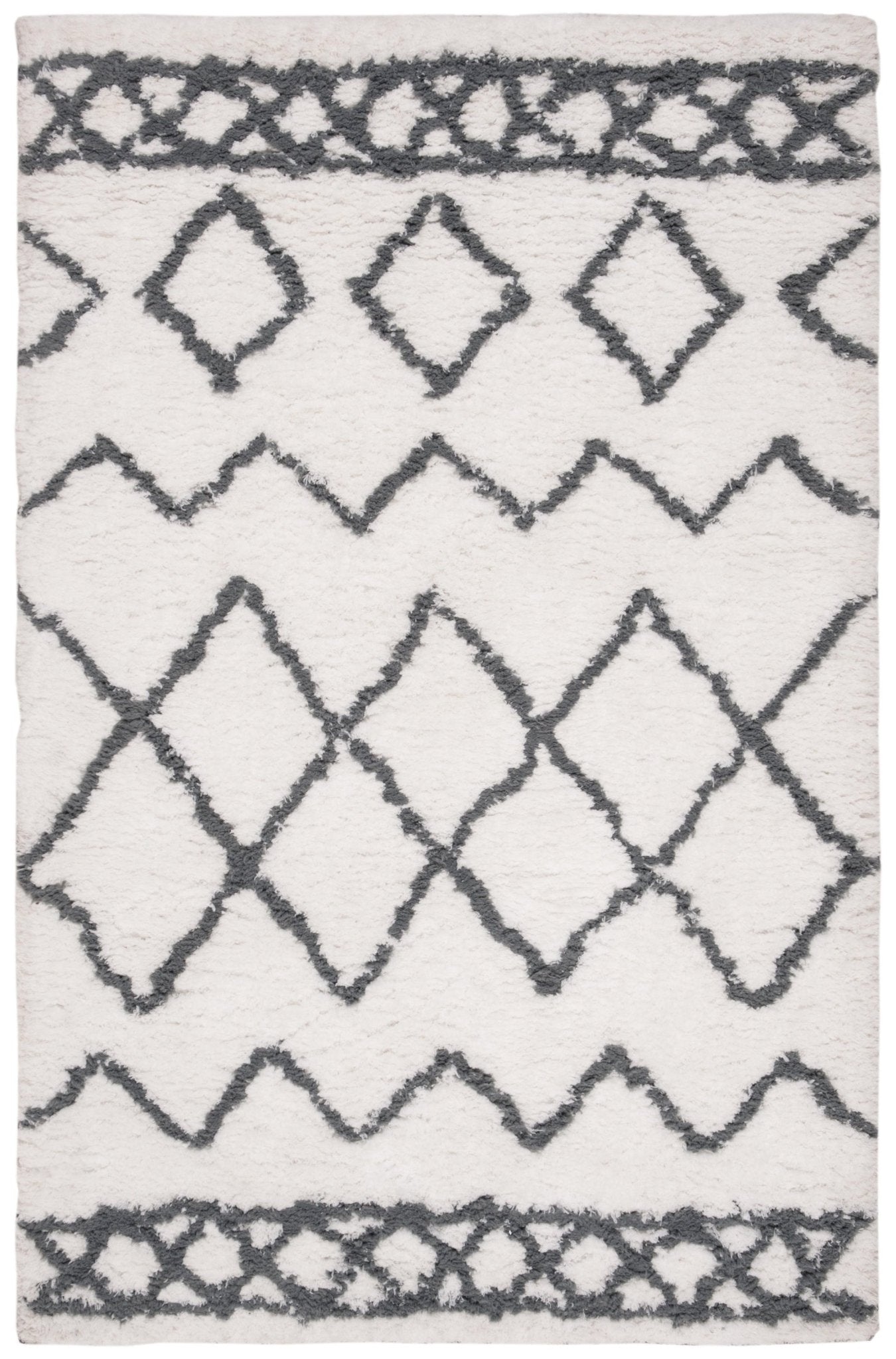 Safavieh Equinox Shag Eqs711A Cream/Grey Rugs - Safavieh - eqs711a - 3