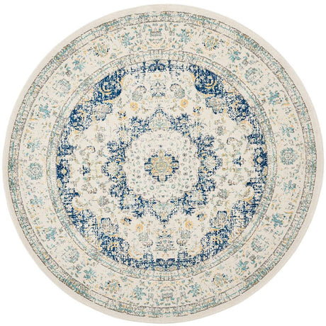 Safavieh Evoke Evk220C Ivory / Blue Rugs - Safavieh - evk220c - 9r