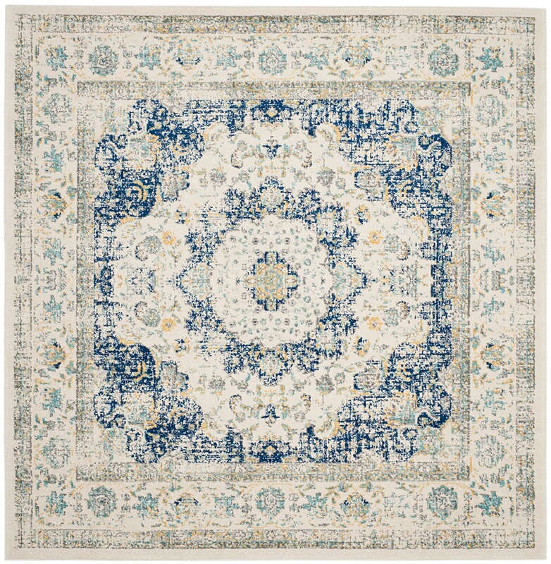 Safavieh Evoke Evk220C Ivory / Blue Rugs - Safavieh - evk220c - 9sq