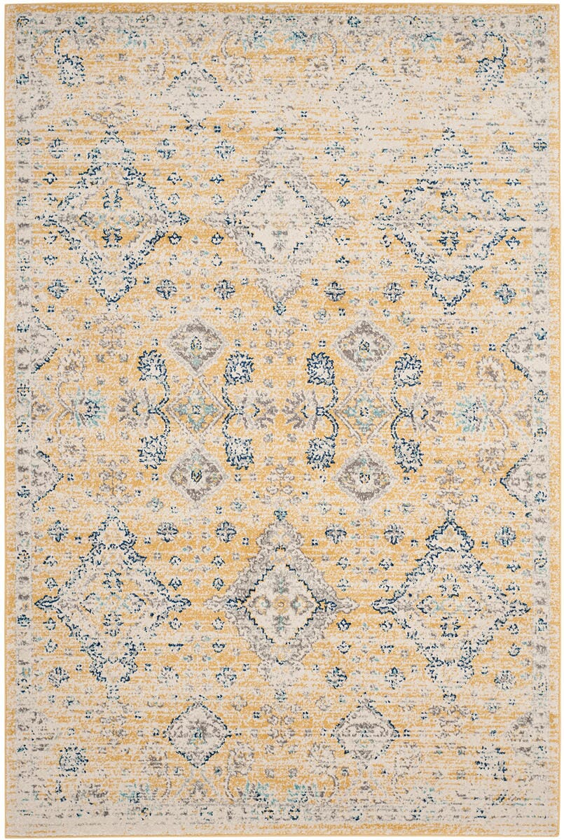 Safavieh Evoke Evk224B Gold / Ivory Rugs - Safavieh - evk224b - 24