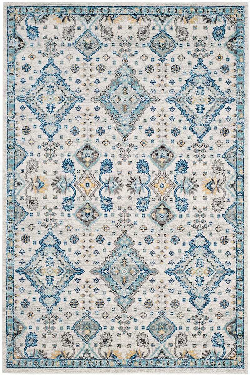 Safavieh Evoke Evk224C Ivory / Light Blue Rugs - Safavieh - evk224c - 24