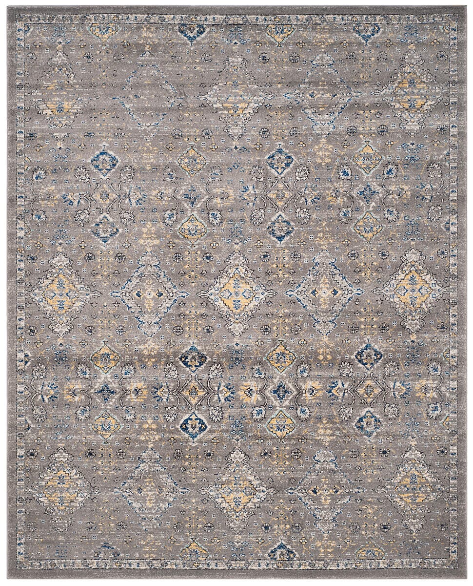 Safavieh Evoke Evk224G Dark Grey / Yellow Rugs - Safavieh - evk224g - 24