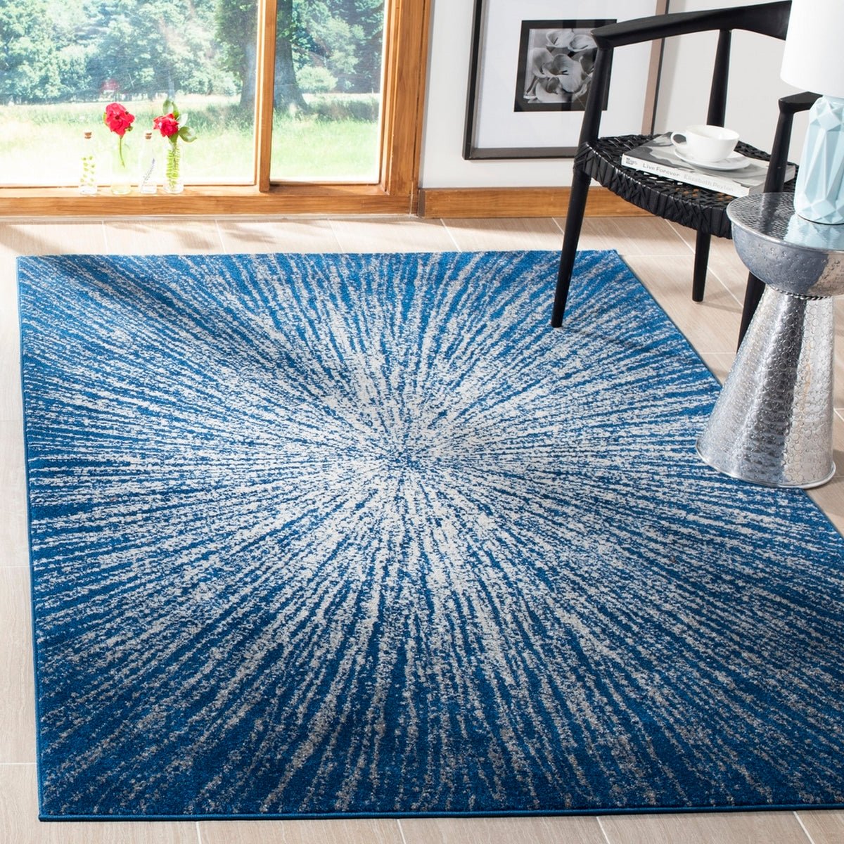 Safavieh Evoke Evk228N Navy/Ivory Rug - evk228n-5sq