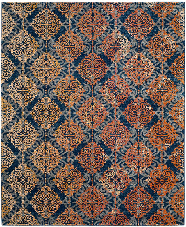 Safavieh Evoke Evk230S Blue / Orange Rugs - Safavieh - evk230s - 27