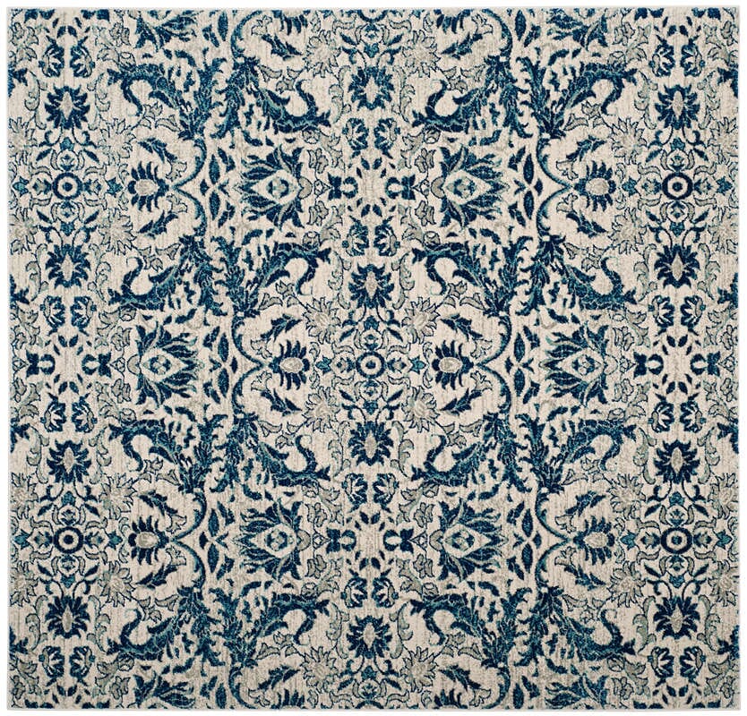 Safavieh Evoke Evk238C Ivory / Blue Rugs - Safavieh - evk238c - 7sq