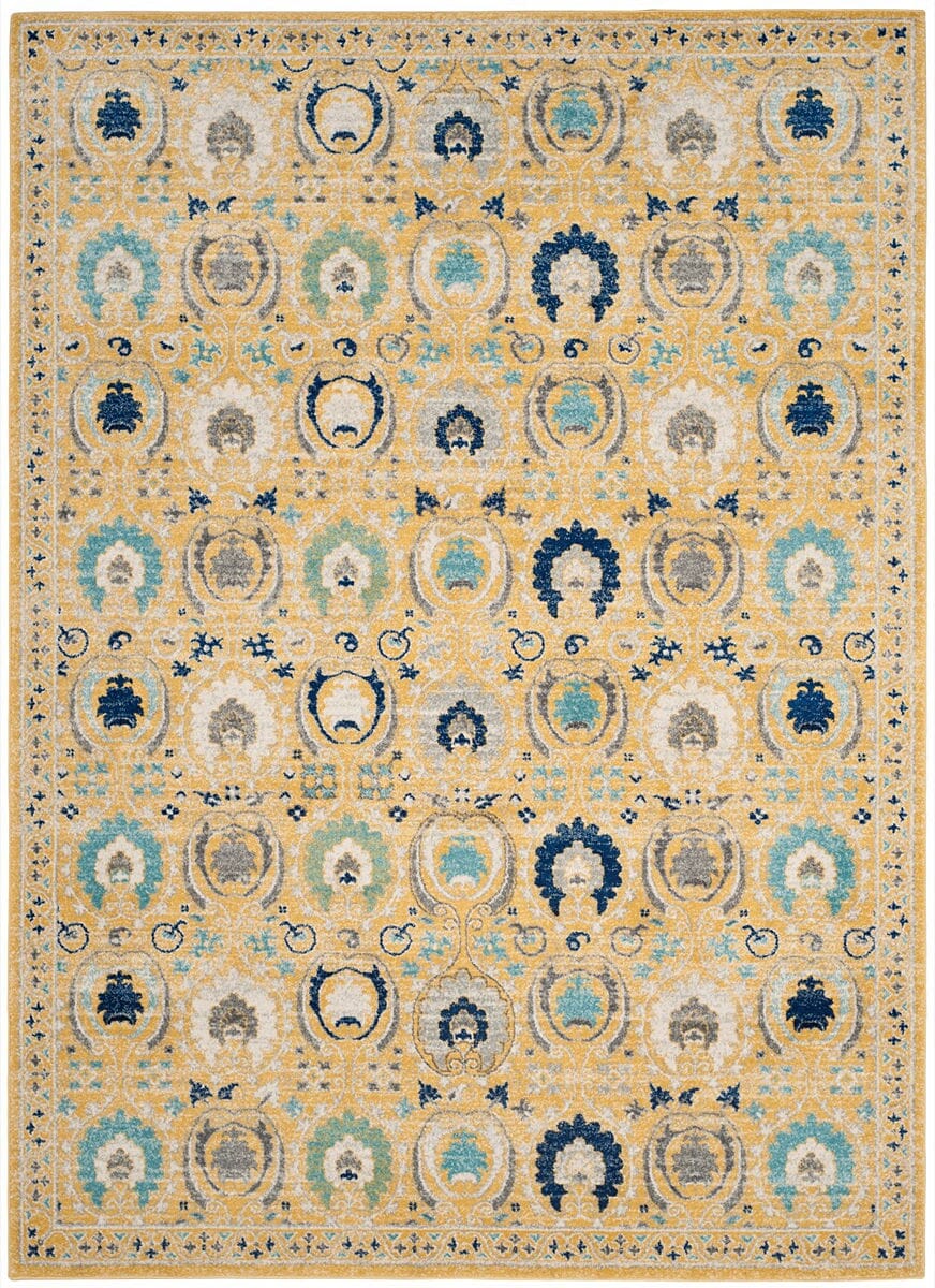 Safavieh Evoke Evk251B Gold / Ivory Rugs - Safavieh - evk251b - 7sq