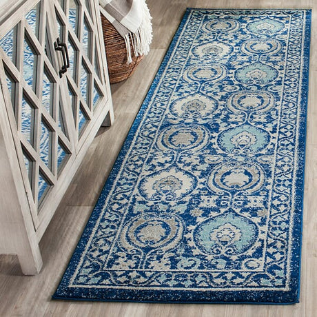 Safavieh Evoke Evk251C Blue / Ivory Rugs - Safavieh - evk251c - 7sq
