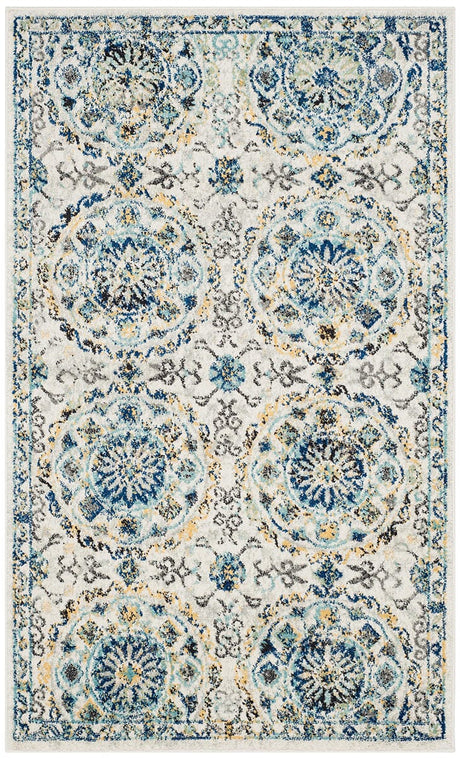 Safavieh Evoke Evk252C Ivory / Blue Rugs - Safavieh - evk252c - 7r