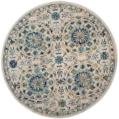 Safavieh Evoke Evk252C Ivory / Blue Rugs - Safavieh - evk252c - 7r