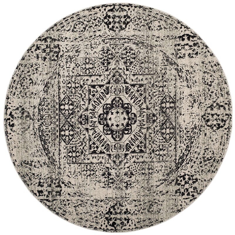 Safavieh Evoke Evk260T Ivory / Black Rugs - Safavieh - evk260t - 7r