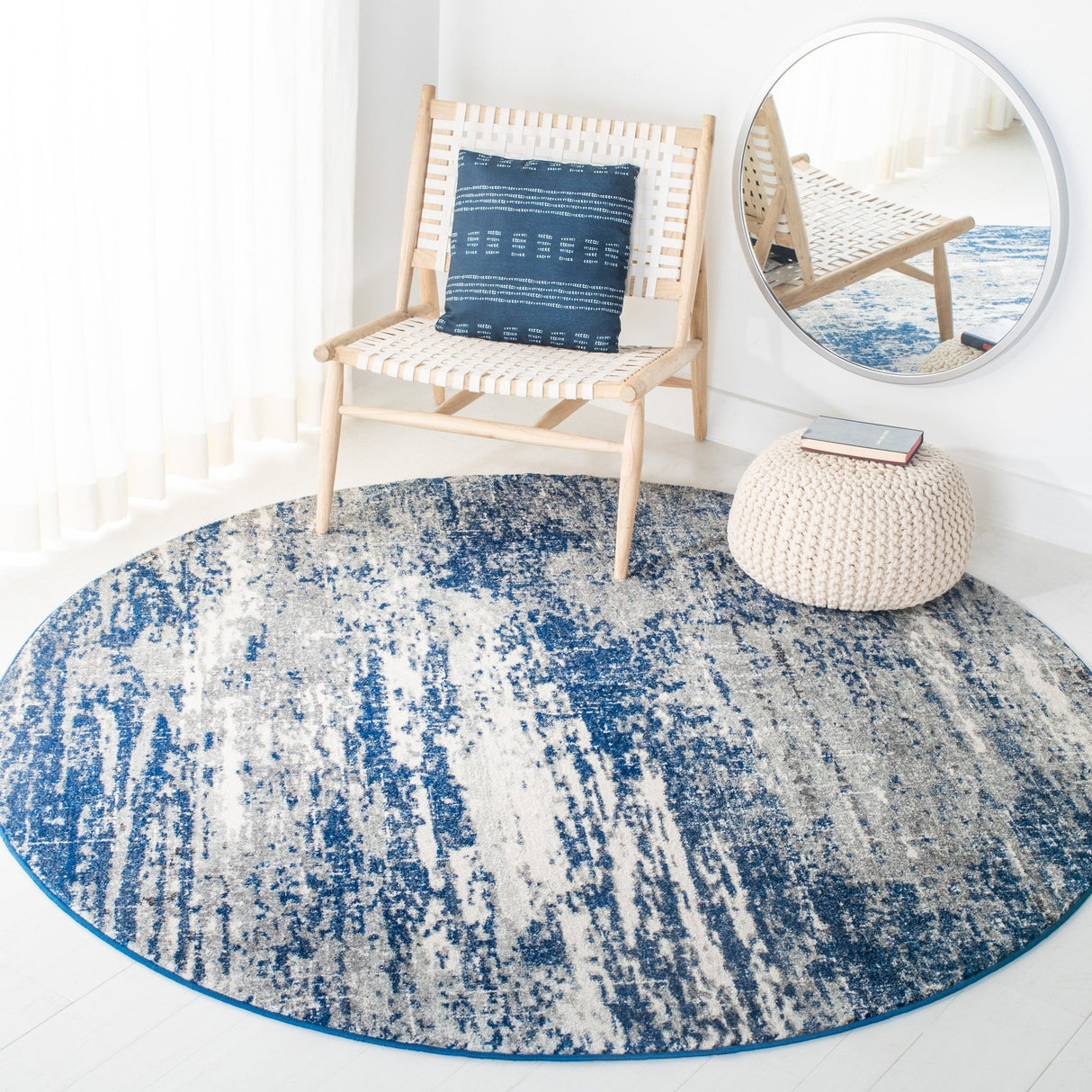 Safavieh Evoke Evk272L Dark Blue/Grey Rugs - Safavieh - evk272l - 7r
