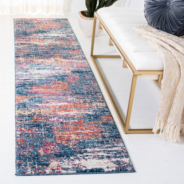 Safavieh Evoke Evk272N Navy/Orange Rugs - Safavieh - evk272n - 7r