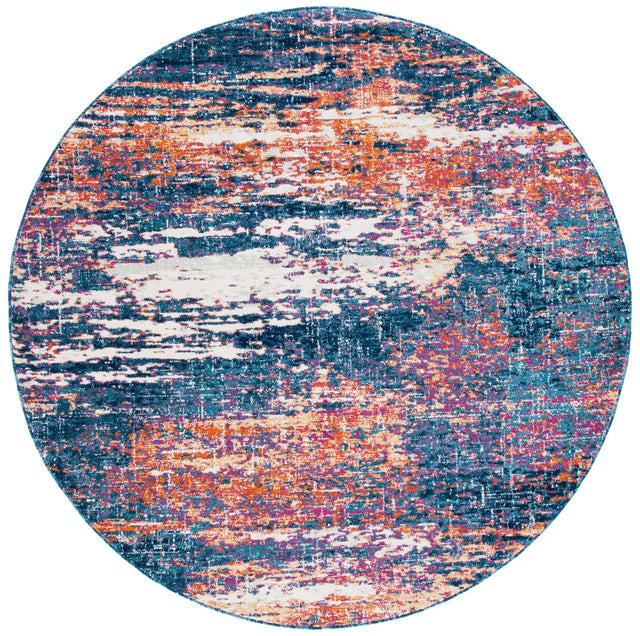 Safavieh Evoke Evk272N Navy/Orange Rugs - Safavieh - evk272n - 7r