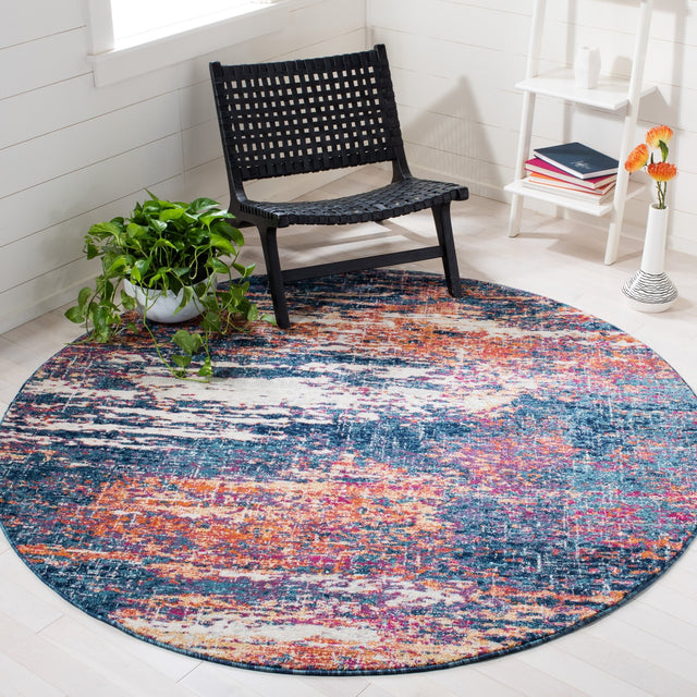 Safavieh Evoke Evk272N Navy/Orange Rugs - Safavieh - evk272n - 7r