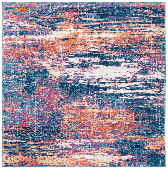 Safavieh Evoke Evk272N Navy/Orange Rugs - Safavieh - evk272n - 7sq