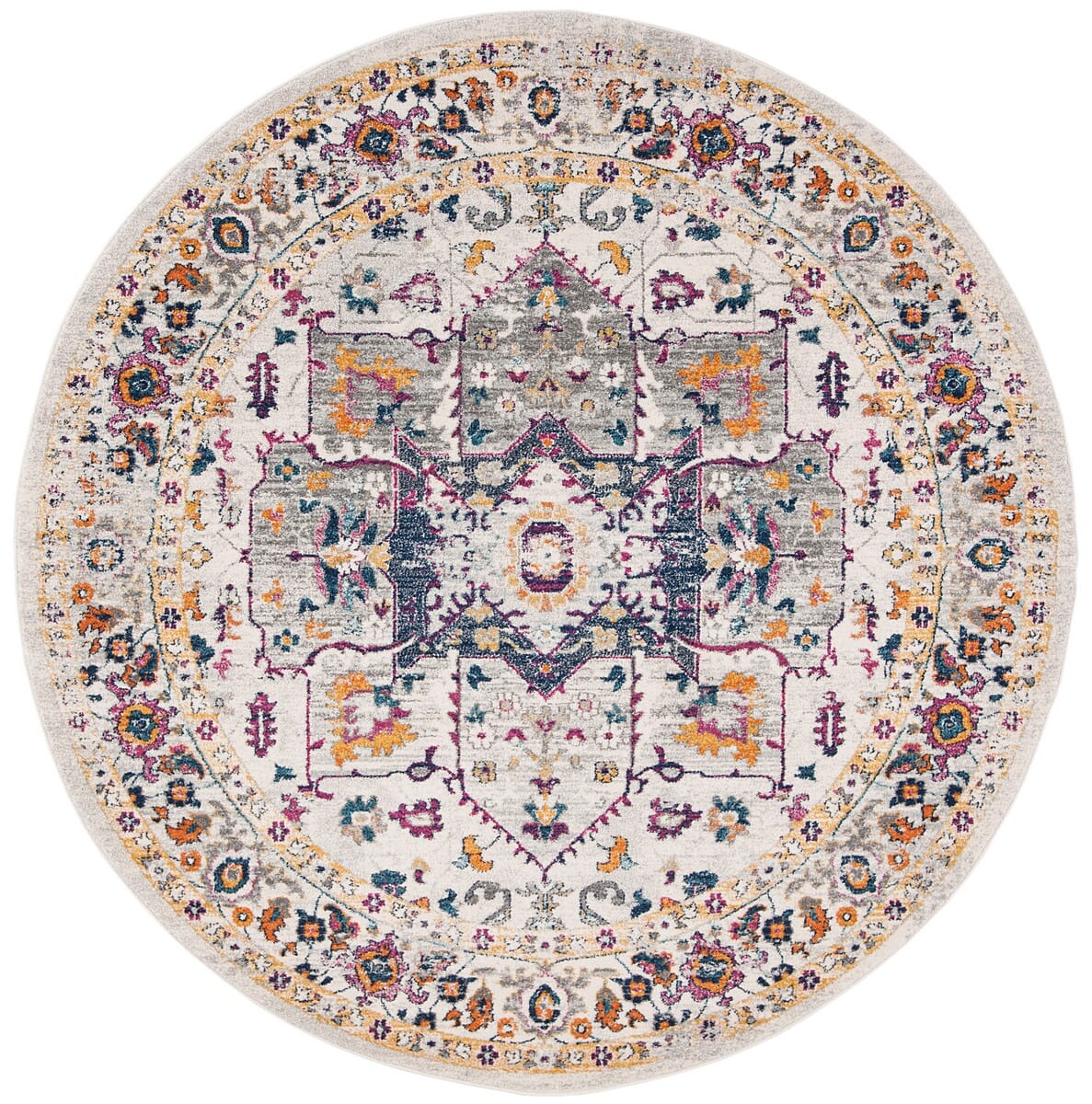 Safavieh Evoke Evk275A Ivory / Grey Rugs - Safavieh - evk275a - 7r