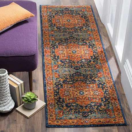 Safavieh Evoke Evk275C Blue / Orange Rugs - Safavieh - evk275c - 24