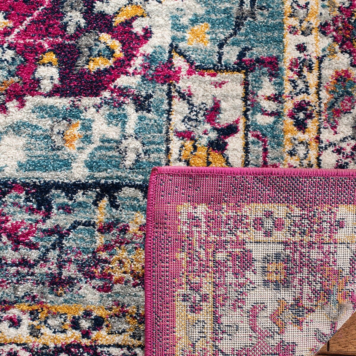 Safavieh Evoke Evk275R Fuchsia / Ivory Rugs - Safavieh - evk275r - 3