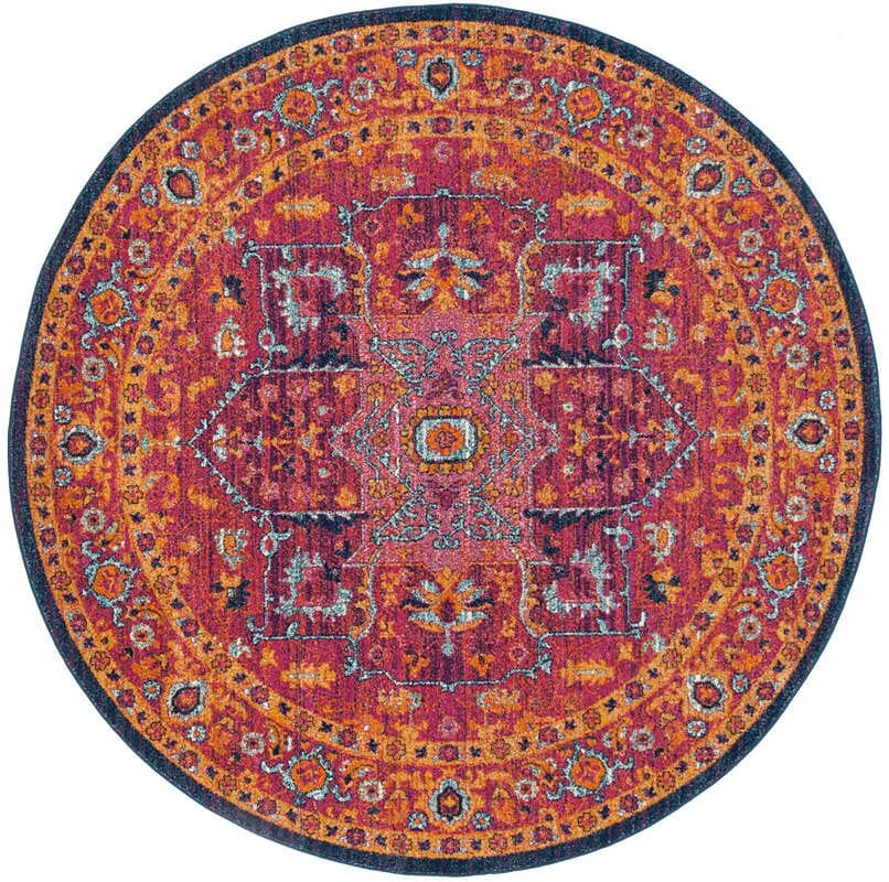 Safavieh Evoke Evk275S Fuchsia / Orange Rugs - Safavieh - evk275s - 3r