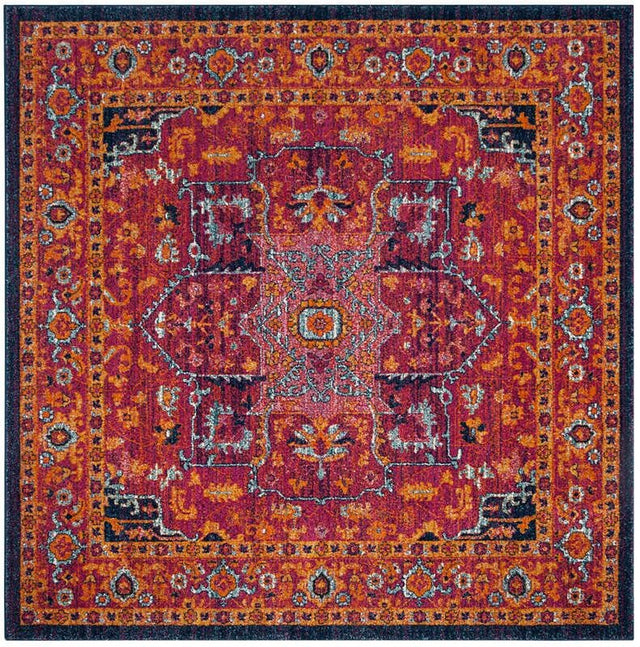 Safavieh Evoke Evk275S Fuchsia / Orange Rugs - Safavieh - evk275s - 7sq