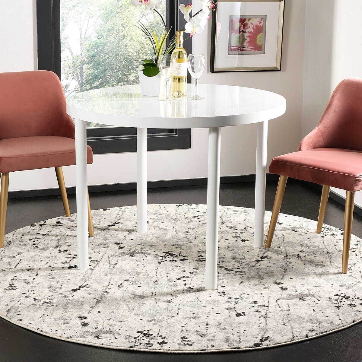 Safavieh Evoke Evk284F Ivory / Grey Rugs - Safavieh - evk284f - 7sq