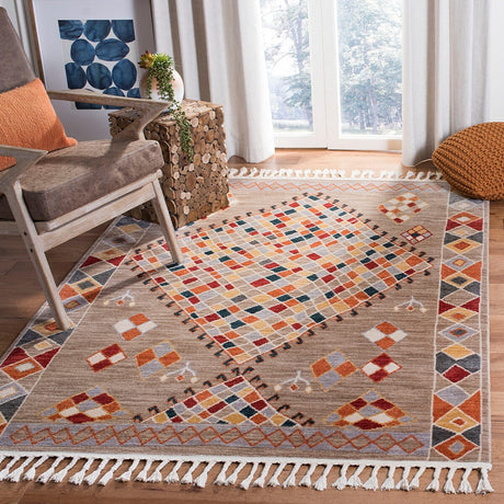 Safavieh Farmhouse Fmh852E Taupe / Navy Rugs - Safavieh - fmh852e - 3