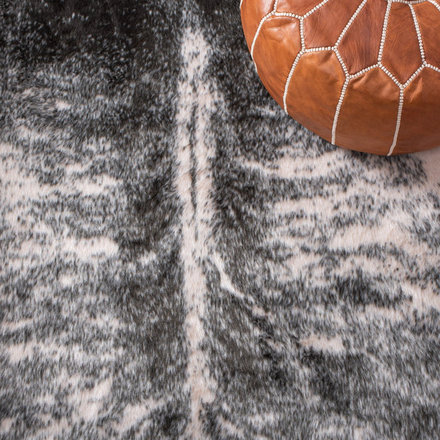 Safavieh Faux Cow Hide Fch201B Beige/Black Rug - Safavieh - fch201b - 45