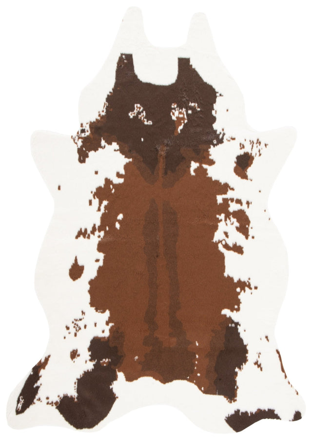 Safavieh Faux Cow Hide Fch202A Ivory/Dark Brown Rug - Safavieh - fch202a - 45