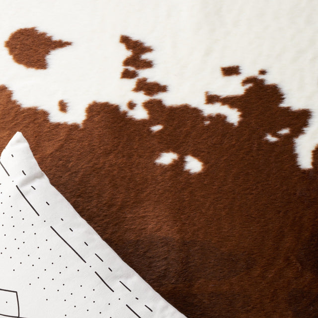 Safavieh Faux Cow Hide Fch202A Ivory/Dark Brown Rug - Safavieh - fch202a - 45