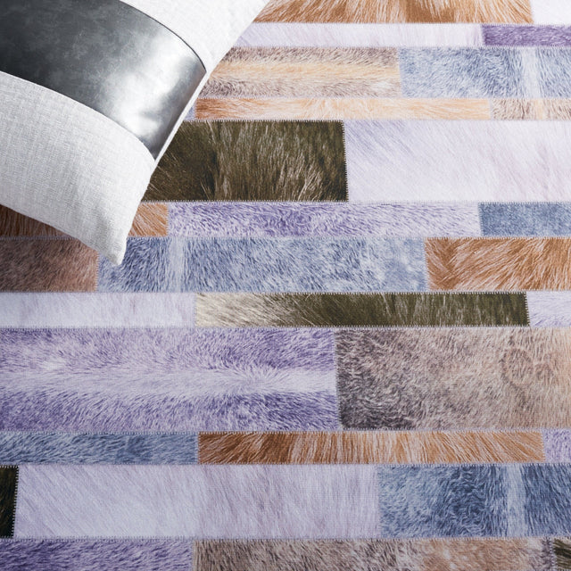 Safavieh Faux Hide Fah515A Beige/Purple Rug - Safavieh - fah515a - 3