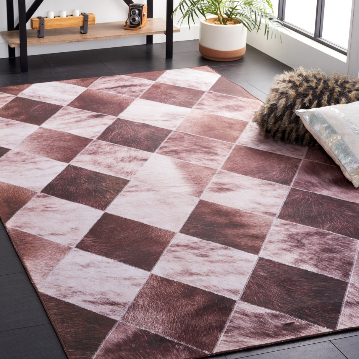 Safavieh Faux Hide Fah535S Light Brown/Brown Rug - Safavieh - fah535s - 3